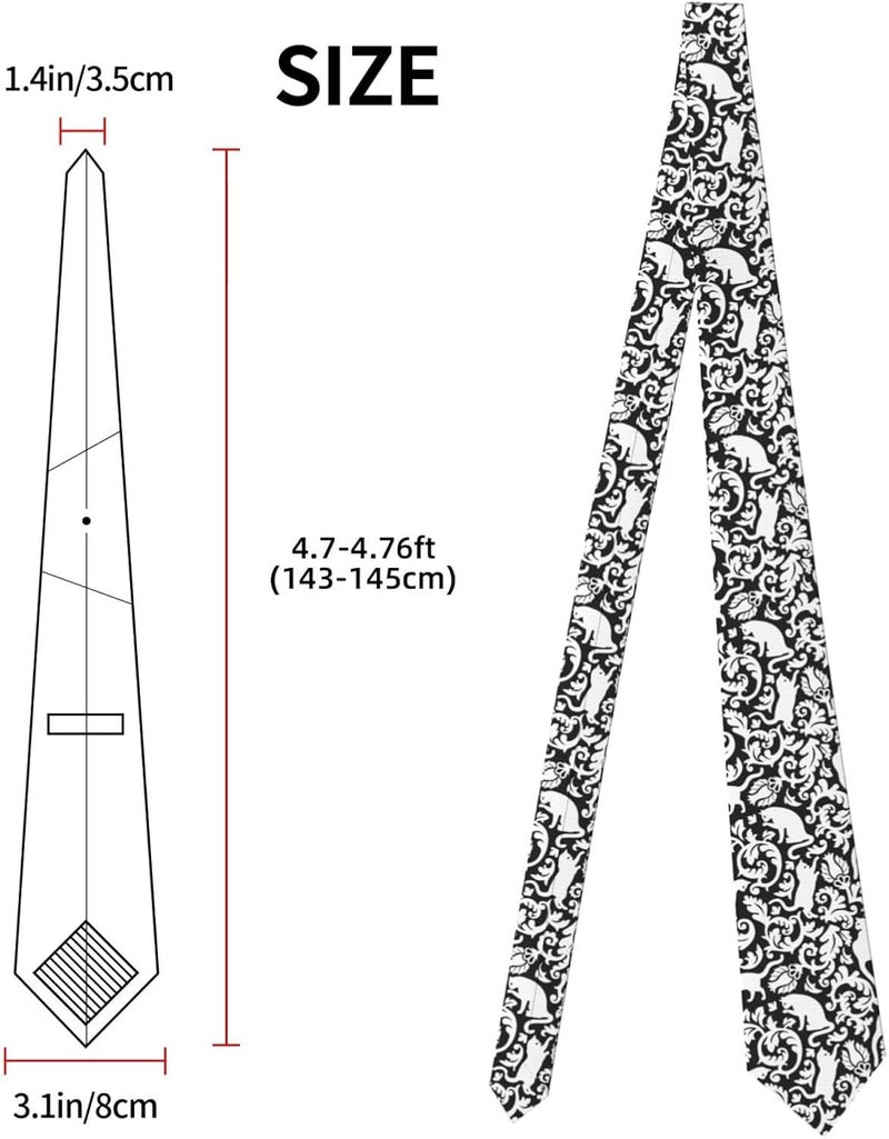 Yilad Tie for Men and Boy Novelty Fun Full Print Men's Necktie Skinny Fashion Narrow Wide - Image 2